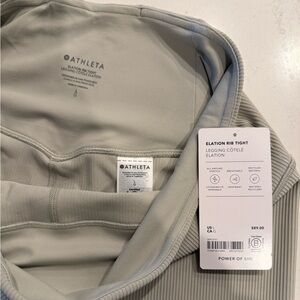 NWT Athleta Elation 7/8 Ribbed Tights - Size L